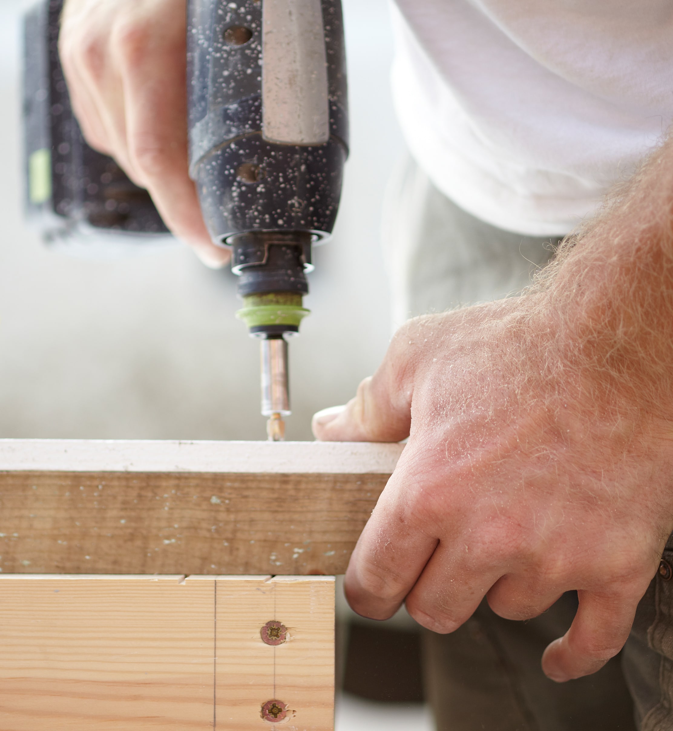 wood door finishing in shop